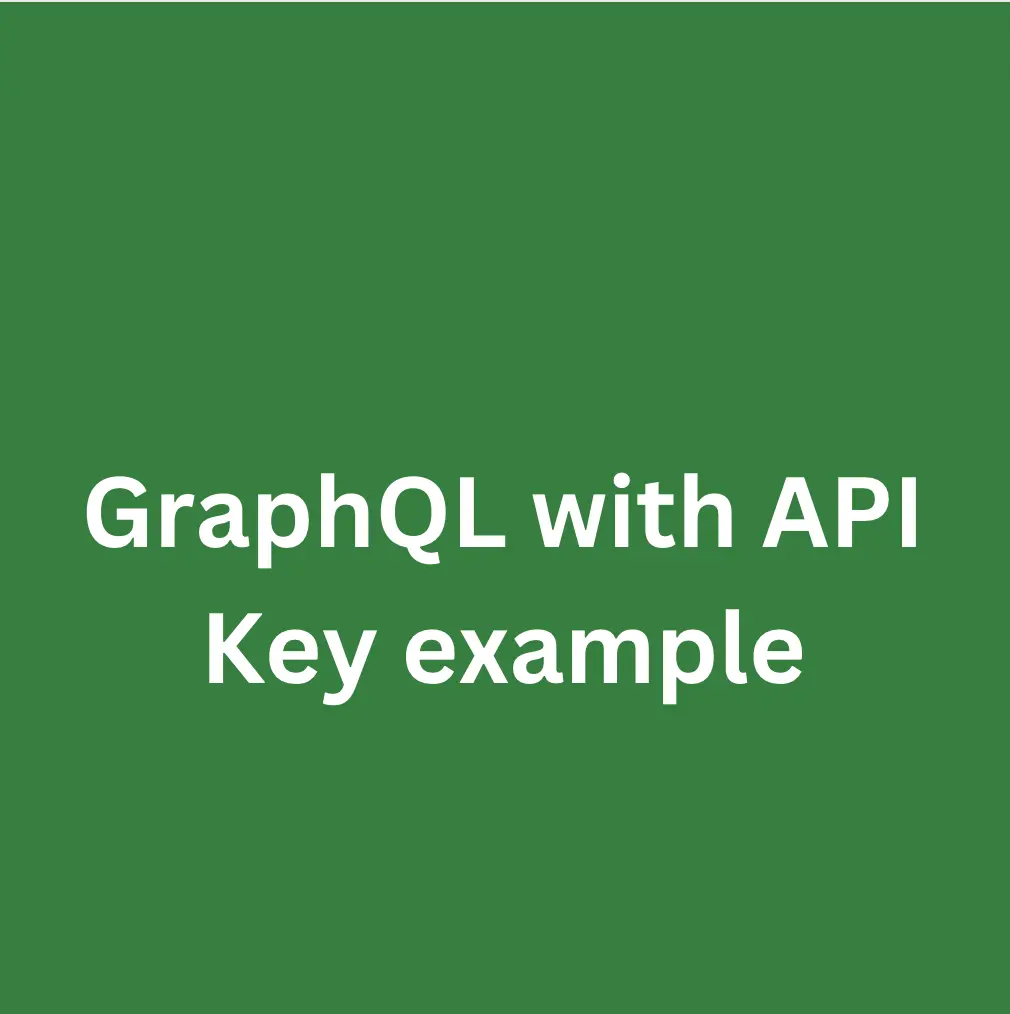 A simple example that demonstrates how to check for API Key in the case of graphQL
